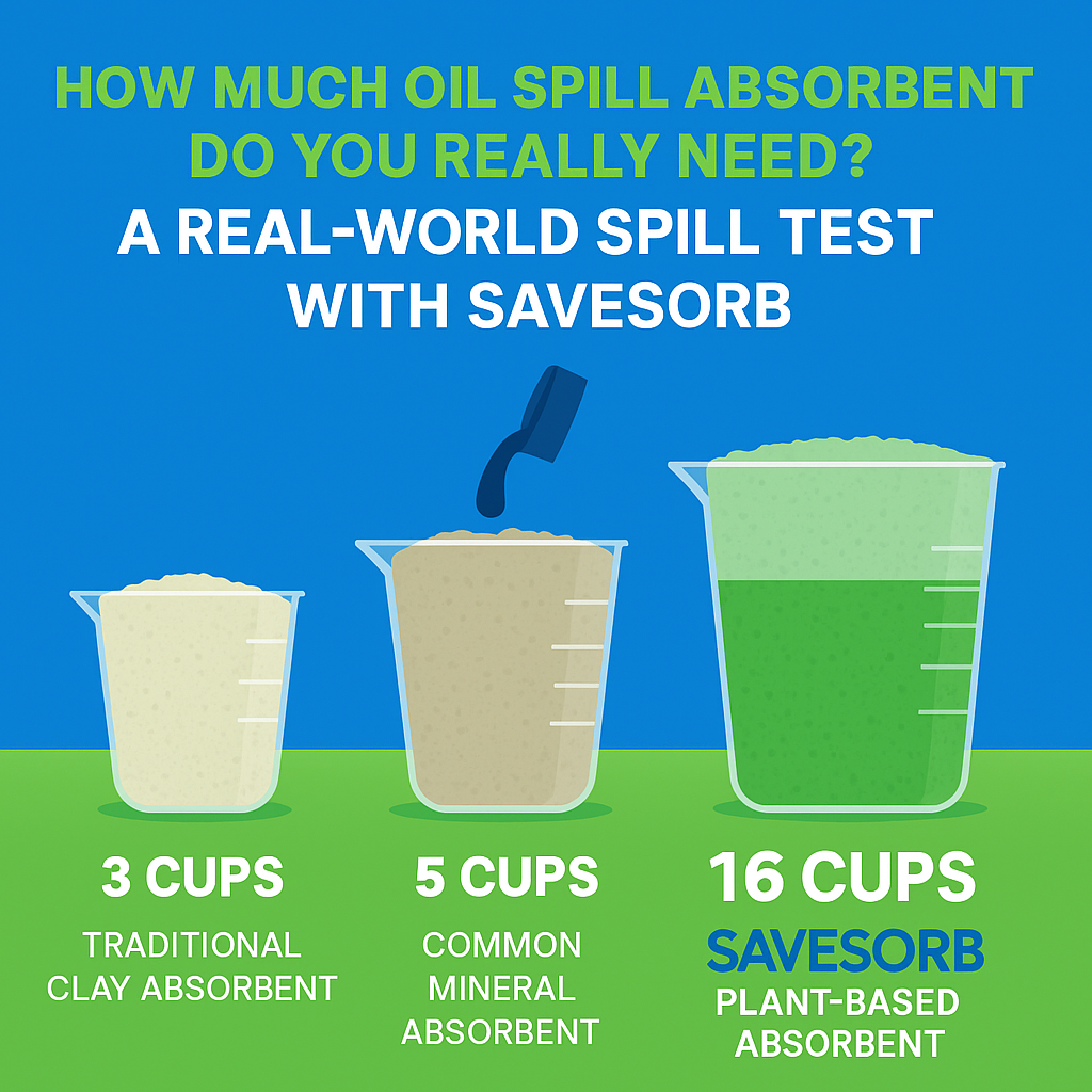 How Much Oil Spill Absorbent Do You Really Need? A Real-World Spill Test With SaveSorb