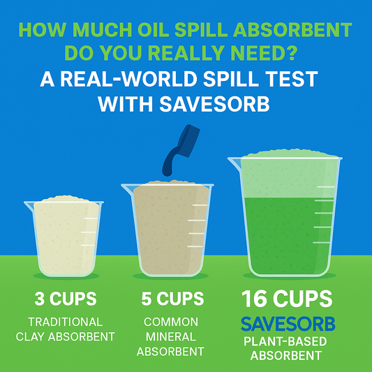 How Much Oil Spill Absorbent Do You Really Need? A Real-World Spill Test With SaveSorb